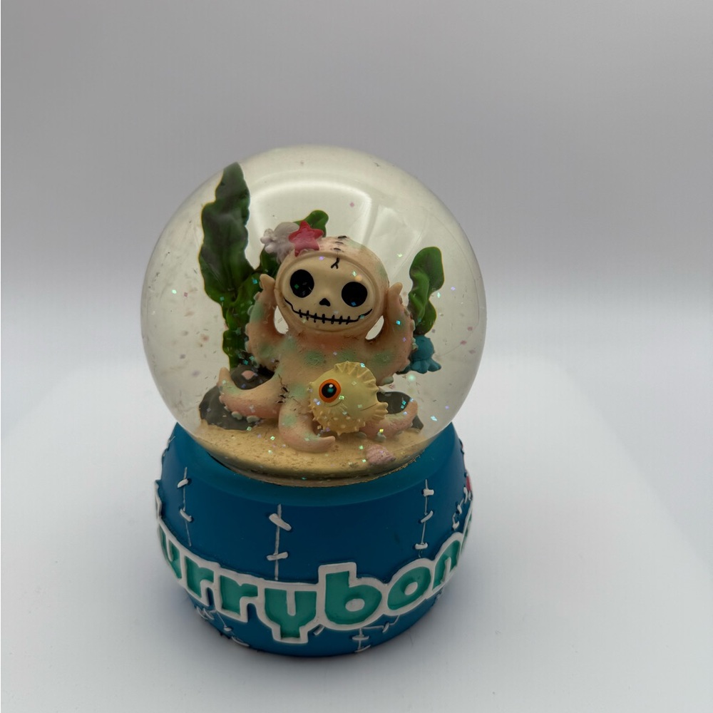Blue and Cream Snow Globe